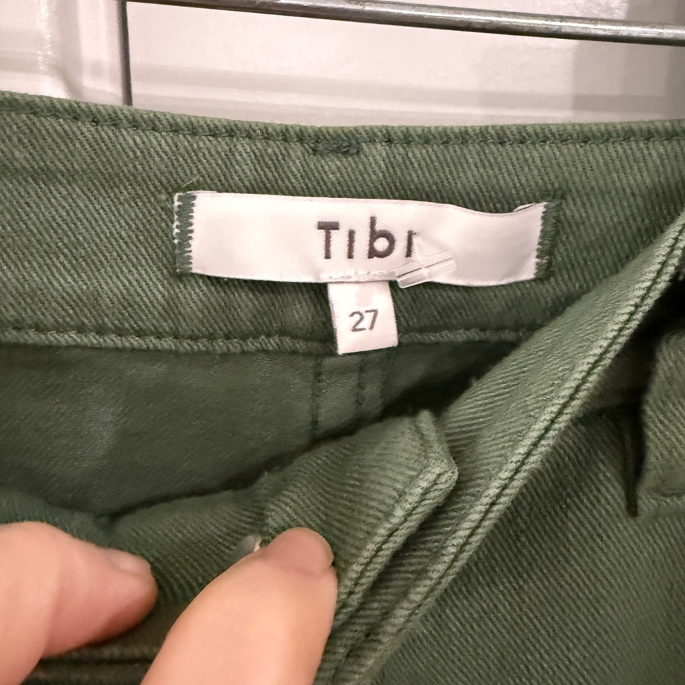 Tibi Cotton Drill Brancusi Barrel Pants Casual Strech Trendy 2025 Size US 4 - Picture 2 of 4